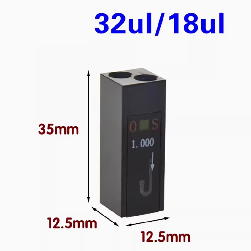 Quartz flow cuvette flow cell semi-automatic biochemical instrument trace 18/32/64/480ul