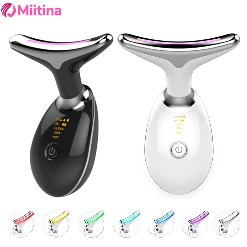 Neck wrinkle remover, neck lifting and firming massage, home micro current meter, facial instrument, neck beauty device