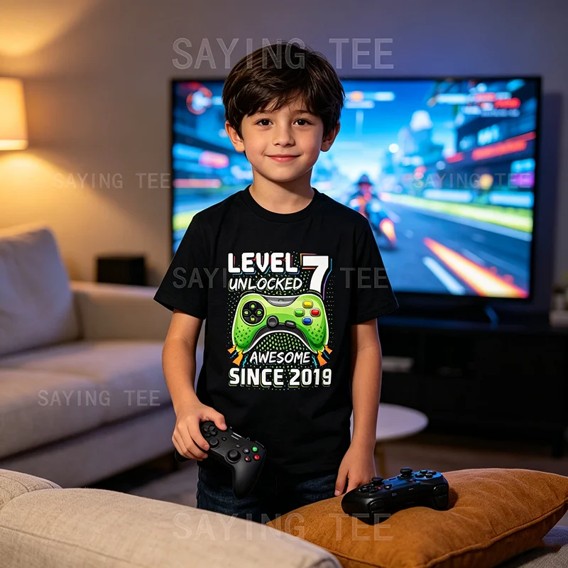 Party Games Game Pass - T-shirt Garçon 7 Ans - Niveau