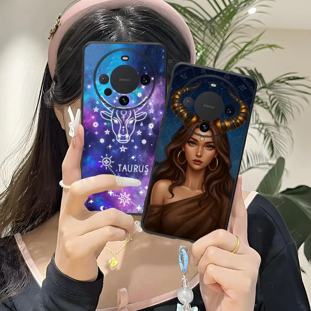 

Чехол для мобильного телефона Zodiac Sign Taurus для Huawei Mate 60 50 40 30 20 10 Pro Plus Lite E 5G с цветным принтом, красивый чехол