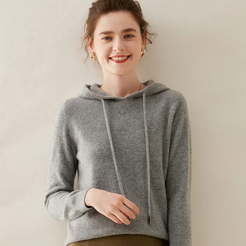 WinvyNee Women Sweater Cashmere Wool Causal Hoodies Pullovers Solid Casual Knitwear Sports Tops Autumn Winter Clothes A1054013