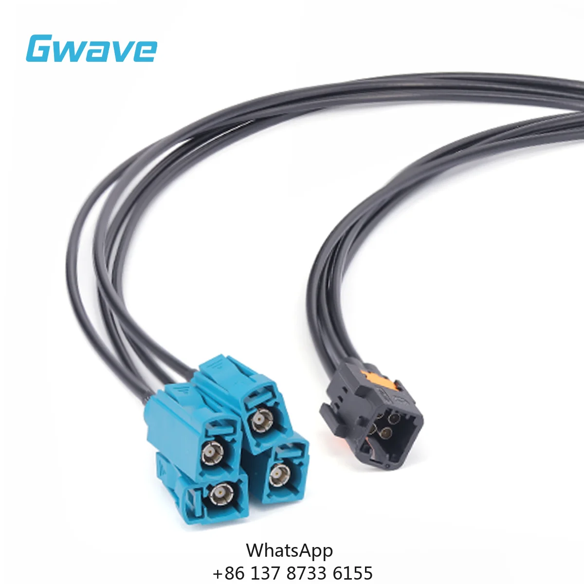 MINI-FAKRA Male To FAKRA Female Cable 50 Ohm Impedance Copper-clad Steel Conductor RG174LL DC-6GHz 500mm Length (TE)