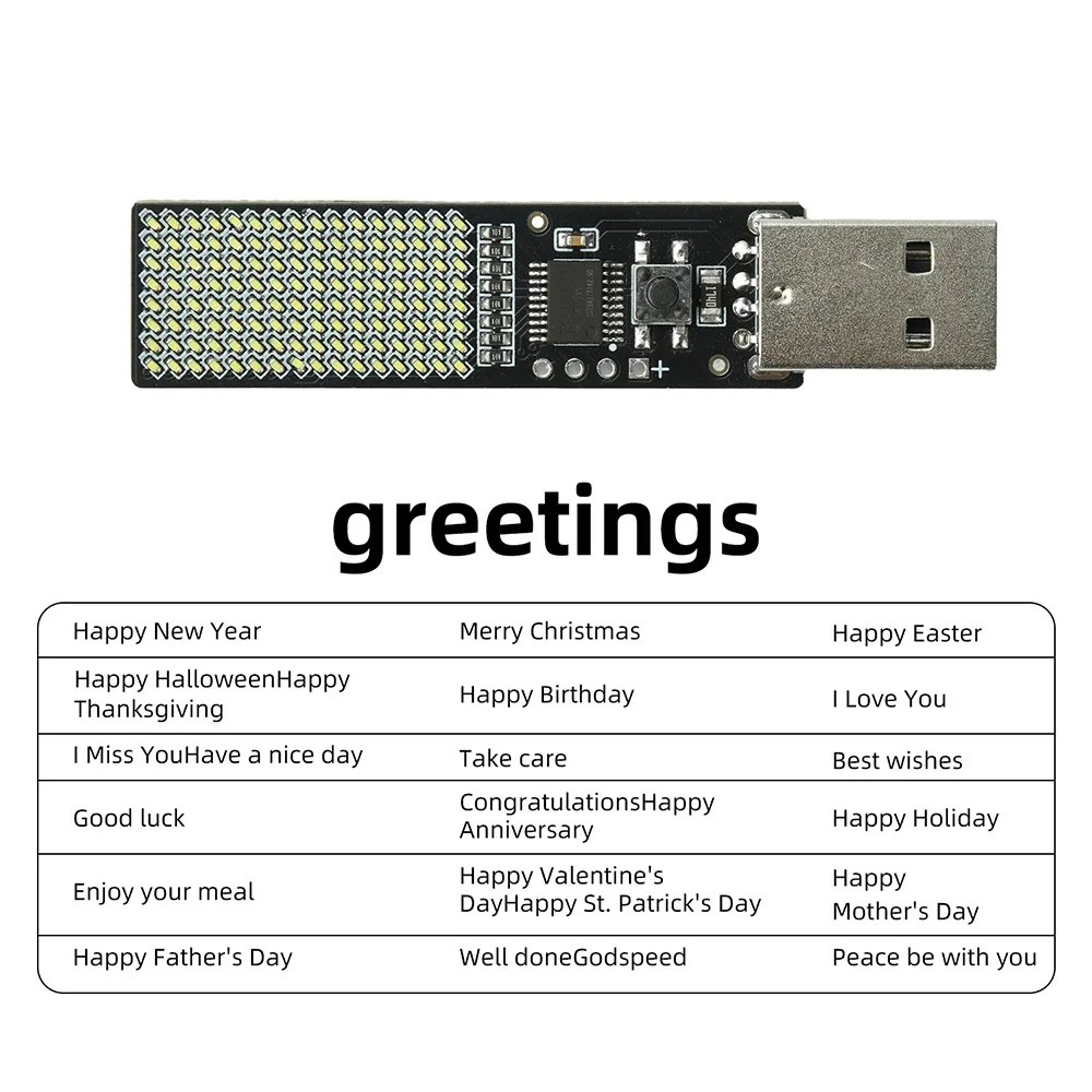 8X16 LED-Matrix-Display-Bildschirm mit dynamischen Flammeneffekten, Countdown-Timer, USB-betrieben für Geburtstags- und Feiertagsdekorationen – Detail 9