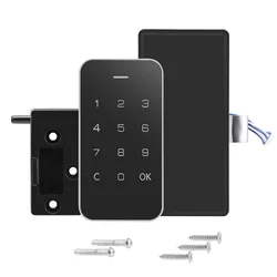 Electronic Keyless Cabinet Lock Numeric Keypad Smart Electronic Touch Screen Lock Home Front Door Electronic Combination Lock