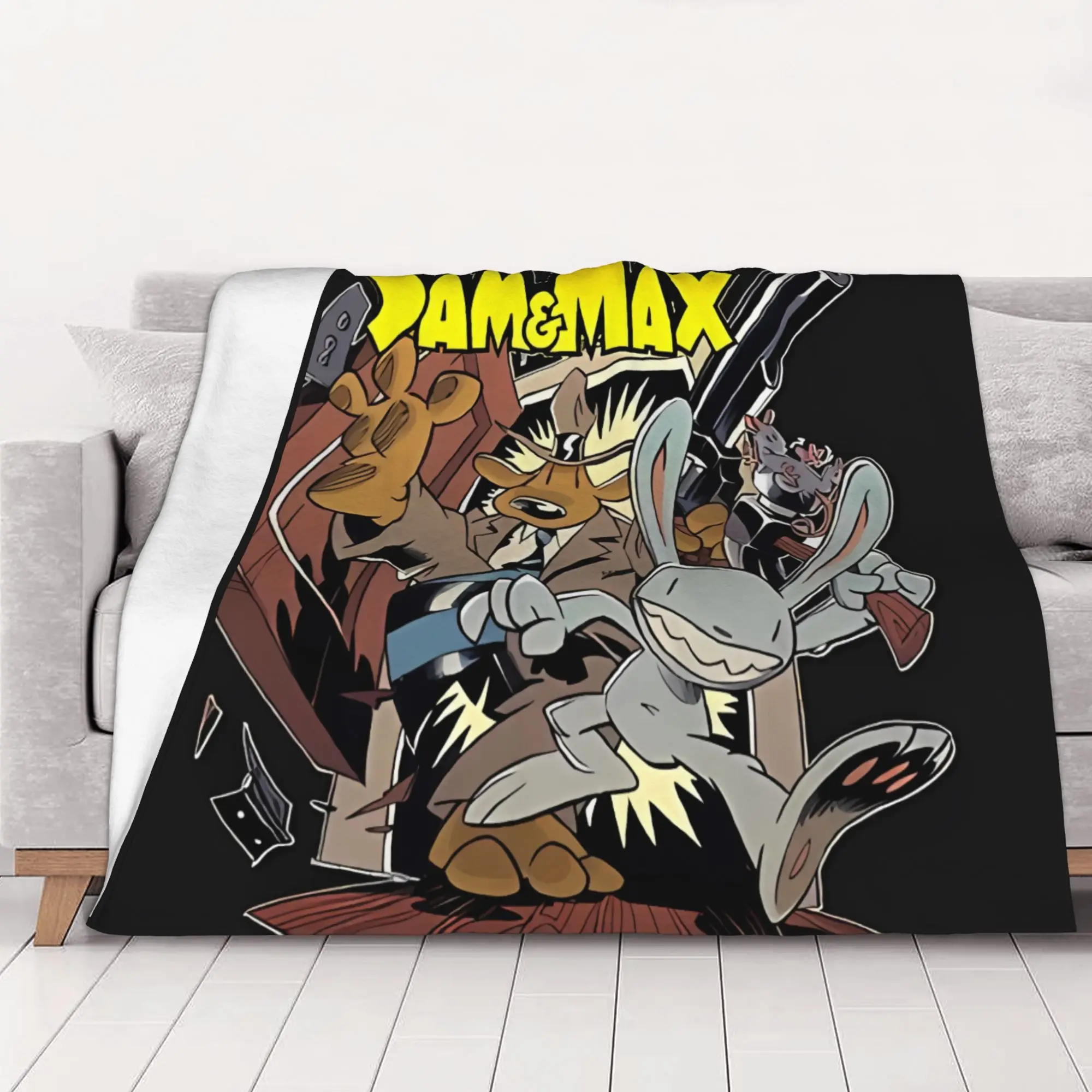 1PC home Cutecore Classic friend Sam And Max Blanket Super Cosy Plush Home Living Room Sofa halloween