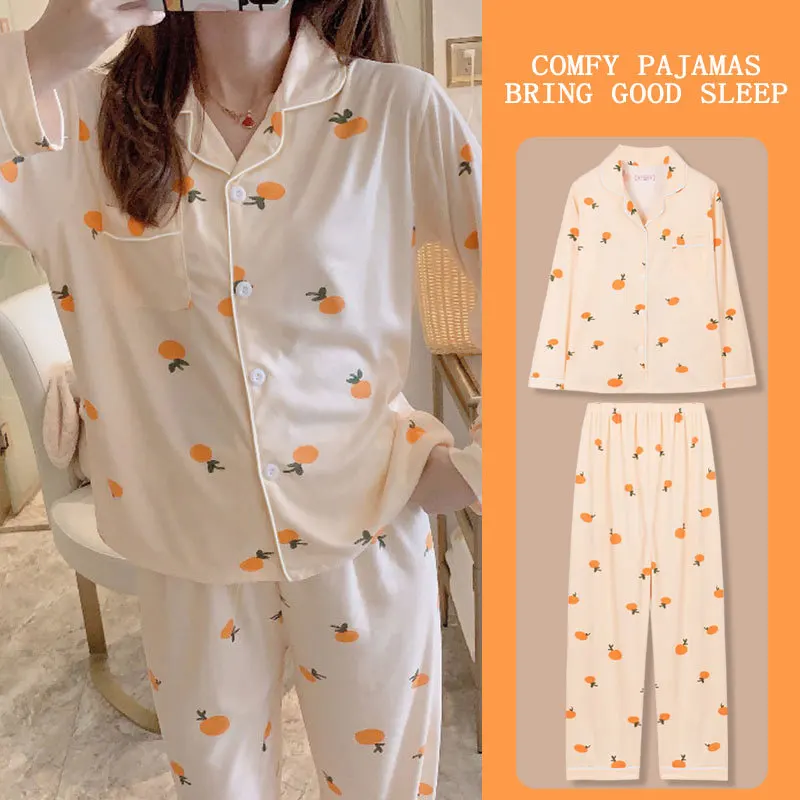 Ladies Spring and Autumn New Pajamas Loungewear Set Women\'s Long Sleeve Pants Pajamas Girls Cartoon Casual Pajamas Loungewear