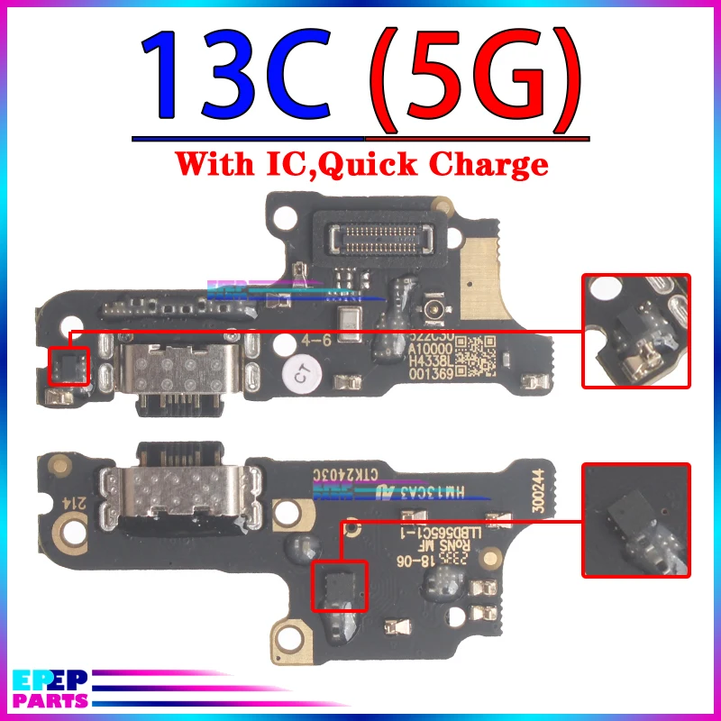 Usb Dock Charger Connector for Xiaomi Redmi Note 12 12S 13C Pro Plus + 4G 5G Charging Board Module Flex Ports