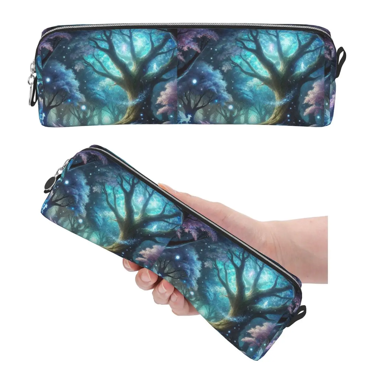 Glowing Enchanted Forest With Fairies And Magical Creatures Pencil Cases for Student Pen Box Pencil Bag Pencil Pouch Pen Holder