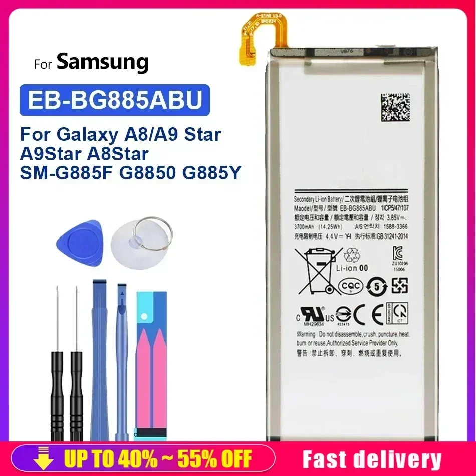 Mobile Phone Batteries EB-BG885ABU 3700mAh For Samsung Galaxy A8 A9 Star A9Star A8Star SM-G885F G8850 G885Y Portable Battery