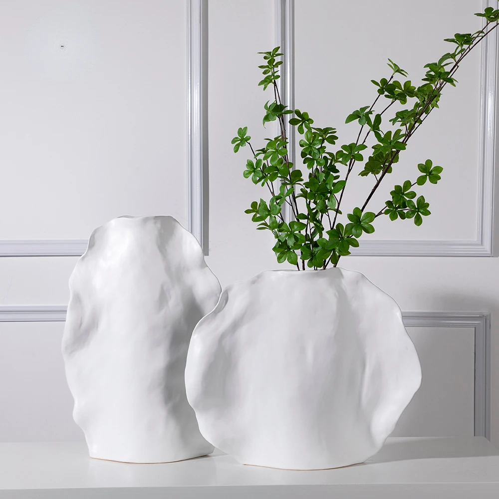 

Leave shape white home decor vase modern design home decor table decoration pieces wedding centerpieces flower vase