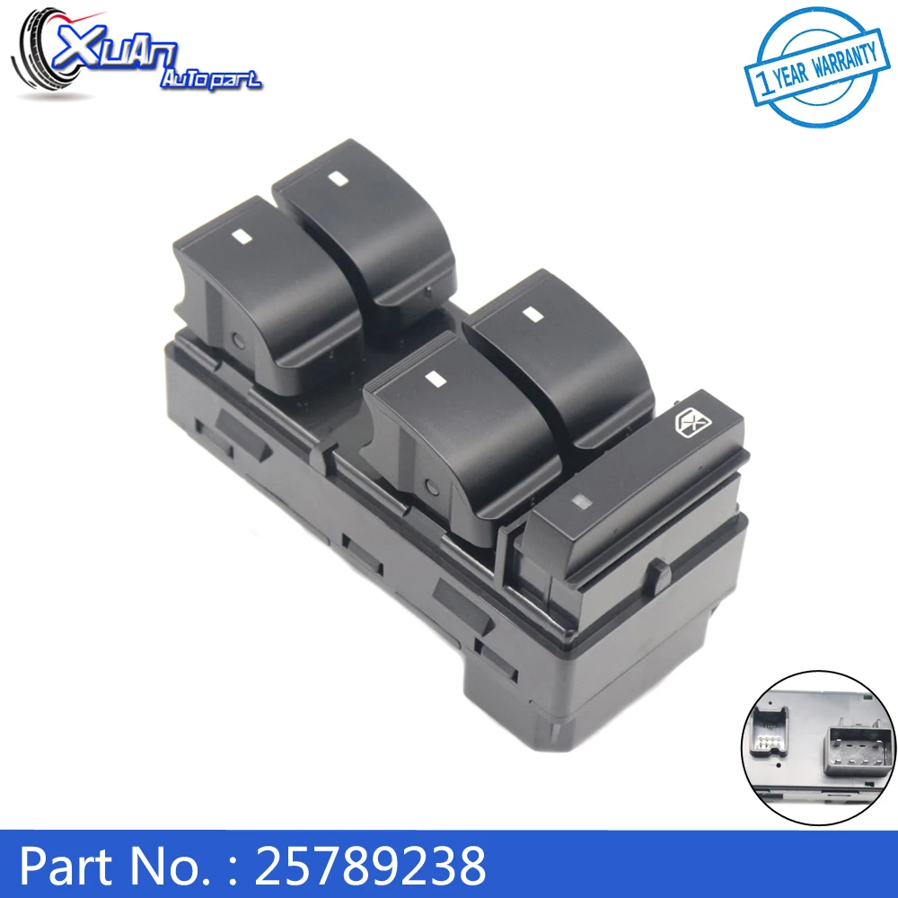 

XUAN Front Left Driver Side Electric Master Power Window Control Switch Button 25789238 For Saturn Outlook XE XR 07-10 20966810