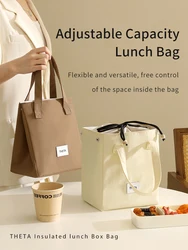 tianzong Lunch Bag For OL Women Thermal Insulated Lunch Box Tote Cooler Handbag Waterproof Bento Pouch Office Food Shoulder Bags