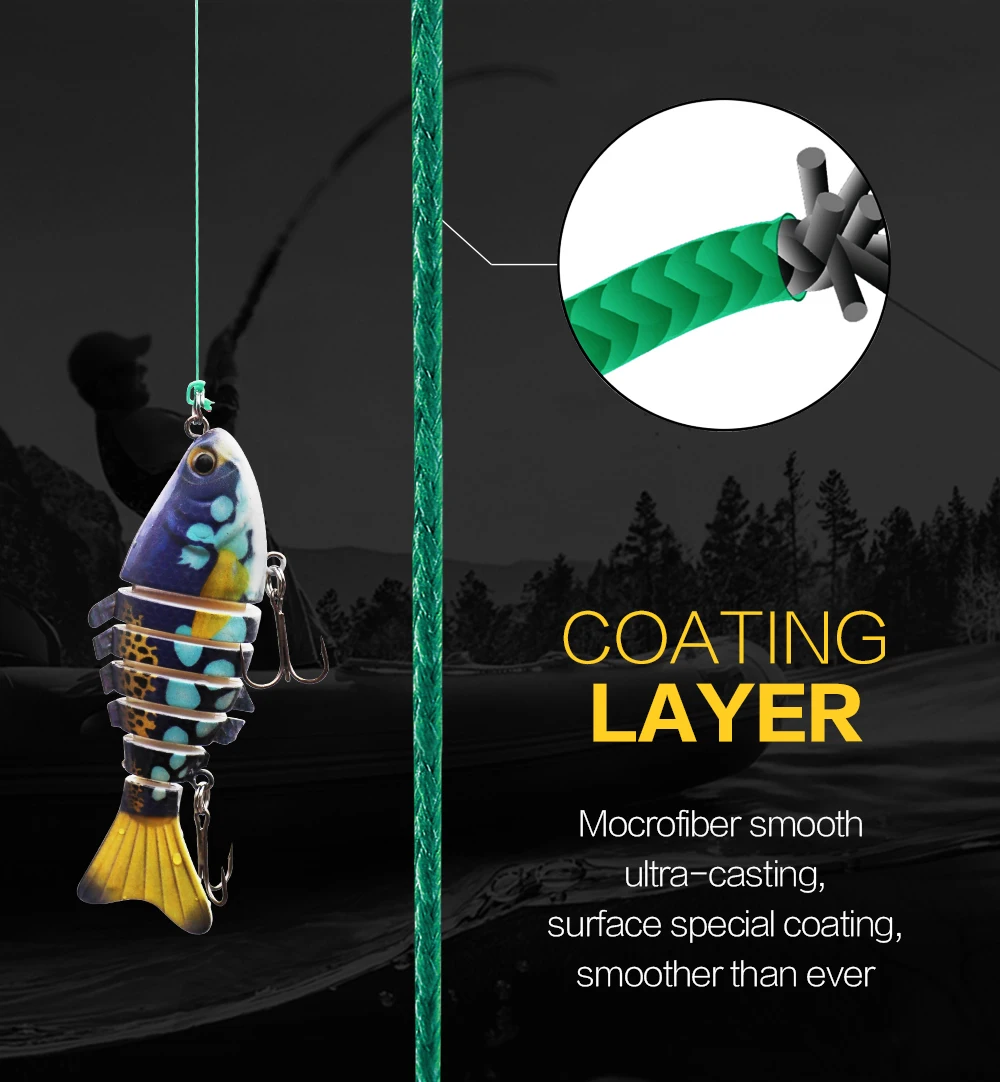 SIECHI 12 Stränge geflochtene PE-Angelschnur Multifilament X12 300 m 500 m 1000 m Karpfen japanischer Draht Fliege Meer Salzwasser gegossen Pesca – Detail 6