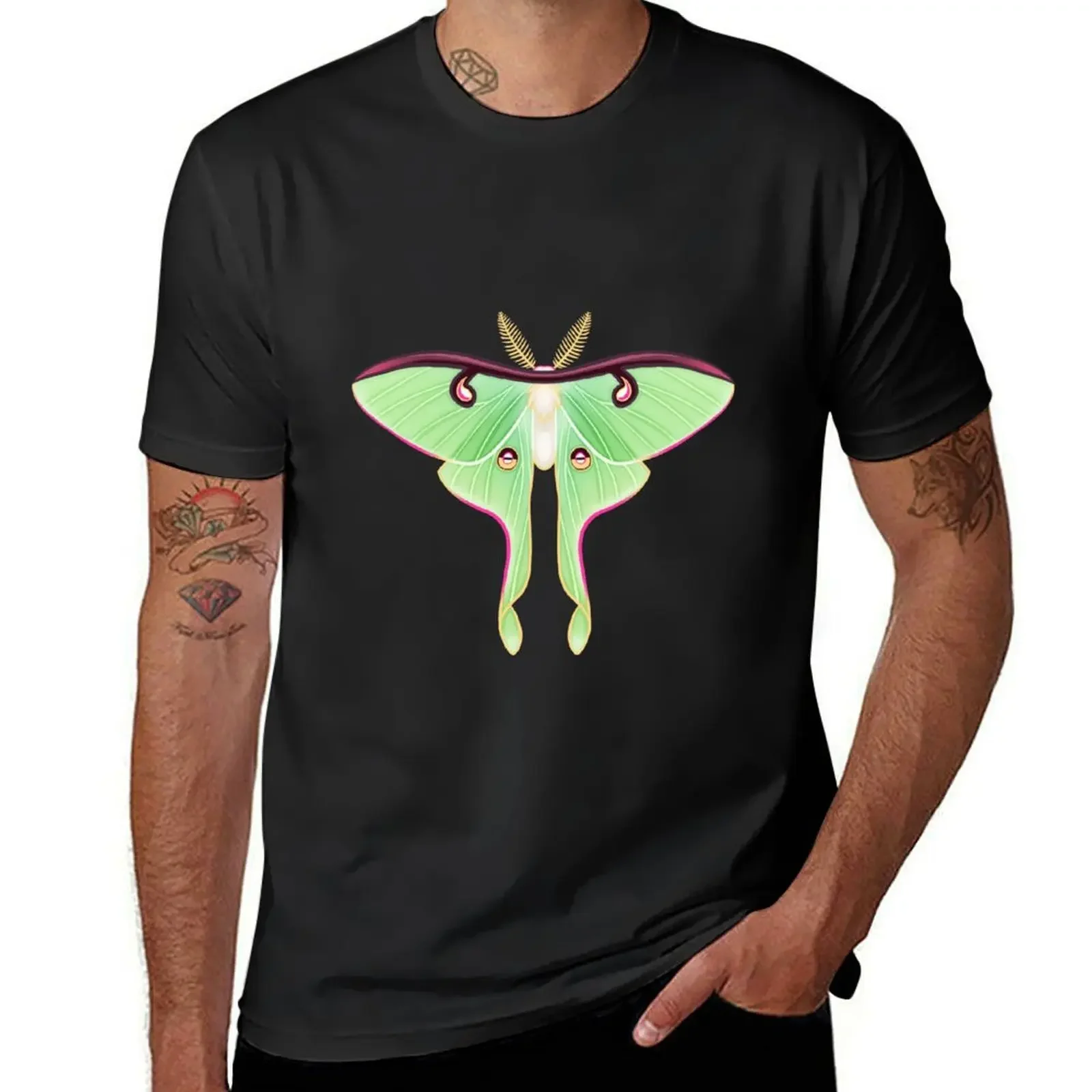 

Luna Moth T-Shirt cute clothes Short sleeve tee customizeds Men's t-shirt