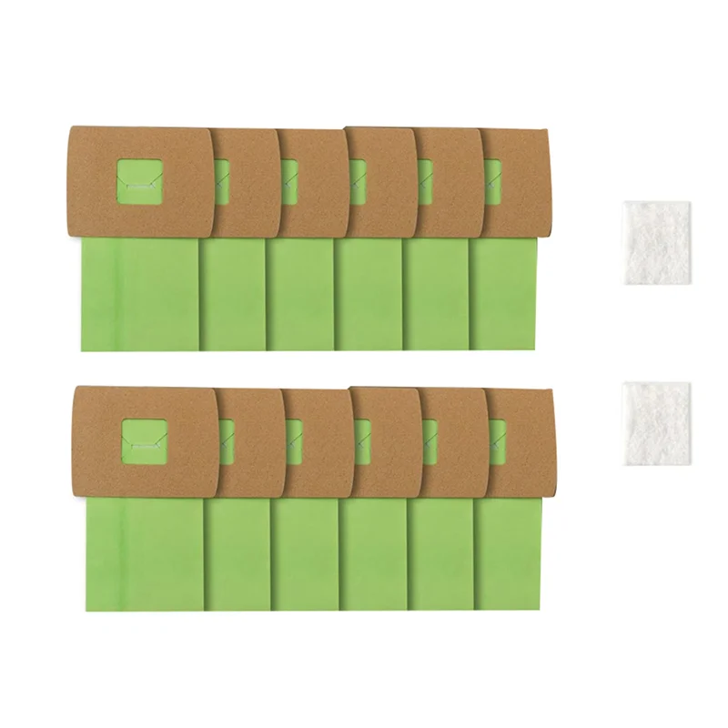 라이트-12팩 PKBB12DW 타입 BB 캐니스터 진공청소기 백 교체용 액세서리 (오렉 XL 버스터 B 진공청소기용, 모터 필터 2개 포함)