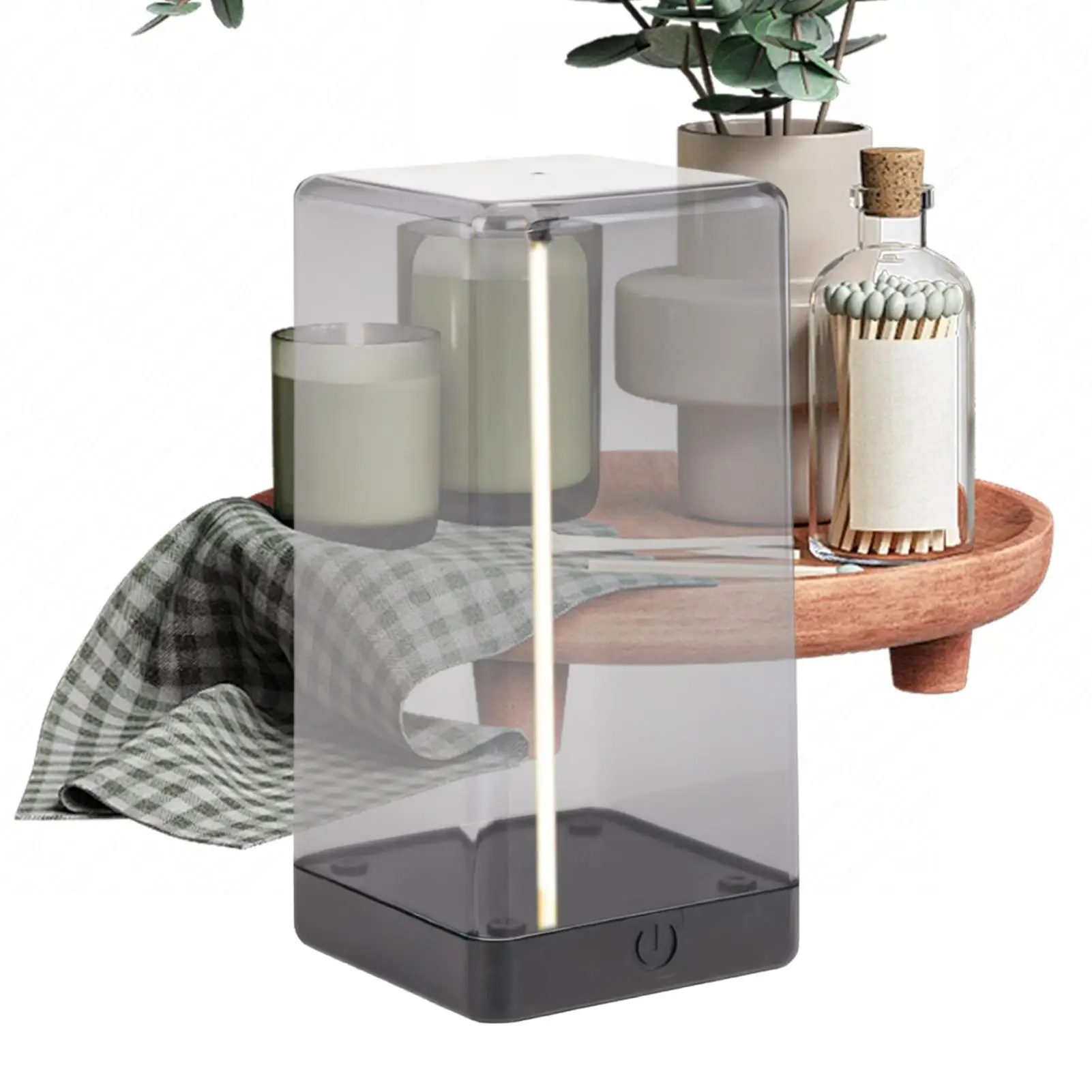 

Мини-настольная лампа, беспроводная светодиодная настольная лампа, беспроводная перезаряжаемая окружающая лампа для внутренней книжной полки, прикроватная тумбочка для спальни