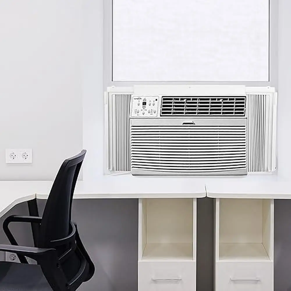 Kit di installazione pannello LED con telecomando per unità CA da finestra da 8000 BTU 300-350 piedi quadrati. Raffreddamento bianco