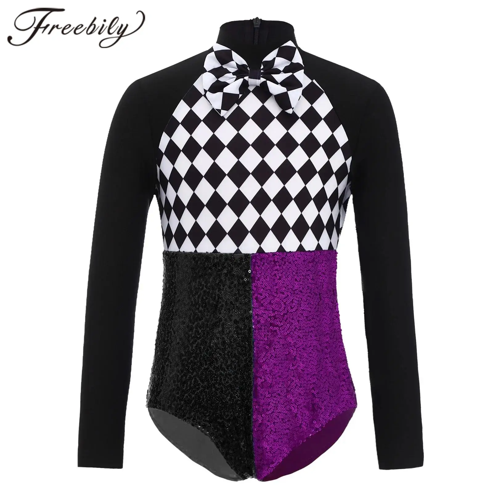 

Детский костюм для девочек в клетку, карнавальный комбинезон с блестками для ролевых игр, Хэллоуина, косплея и выступлений