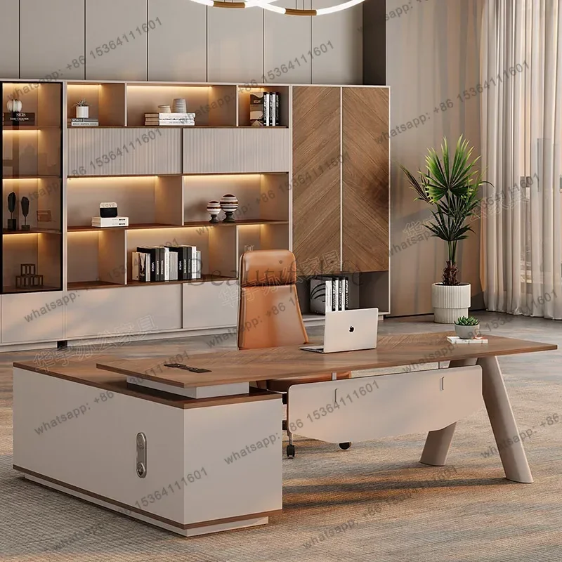 ld Nordic Wooden Office Desk Study Modern Computer Decoration Organizers   Aesthetic Design Scrivania Salon Furniture