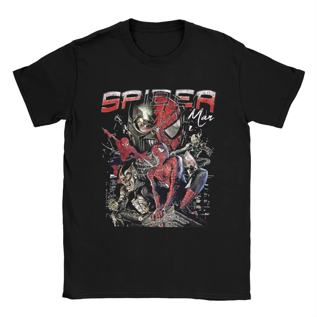 

Marvel Men's T-Shirt Spider-Man 1990s Spider-Man Retro Cotton T-Shirt Short Sleeve T-Shirt Crew Neck Top Printed Comfortable Top