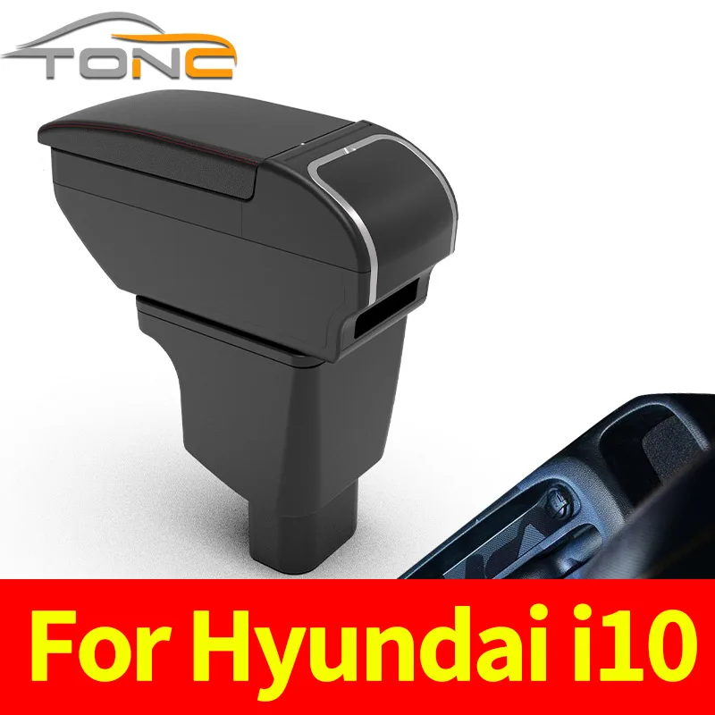 For Hyundai I10 Car Armrest Box Interior Details Retrofit Parts Central Storage Box Car Accessories