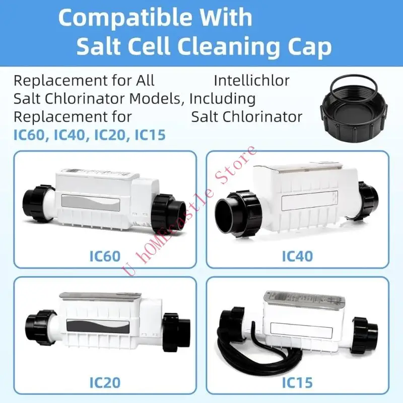 63HF 520670 Acid Washing For Salt Chlorinator Pool Filter Replacement Parts Includes Cleaning Cap Gasket O Rings