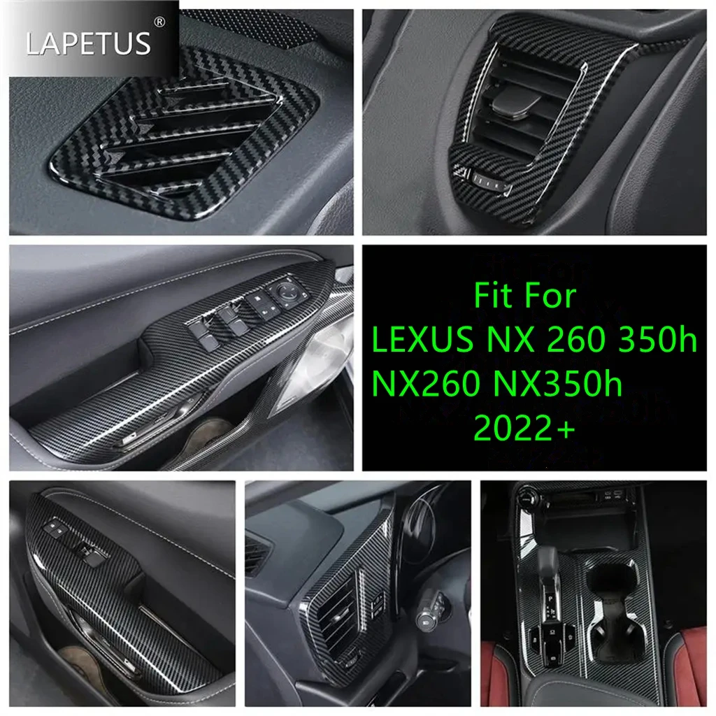 

Carbon Fiber Gear Shift / Window Lift Button / Air AC Cover Trim For LEXUS NX 260 350h NX260 NX350h 2022 - 2025 Car Accessories
