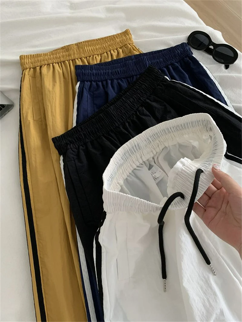 Slimming Stripe Sports Pants Women's Design Sensation New Versatile Casual Long Pants Two-Way Wear Fashionable Sun Protection...