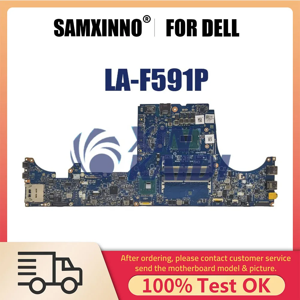 LA-F591P Notebook Motherboard For Dell Precision 7530 Laptop Mainboard CN-02NRRM 2NRRM with E-2176 E-2186 I5 8th CPU