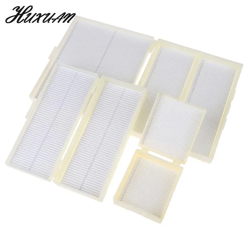 25/50pcs Plastic Microscope Glass Slide Box Biological Slices Storage Case Holder For Prepared Microscope Slides