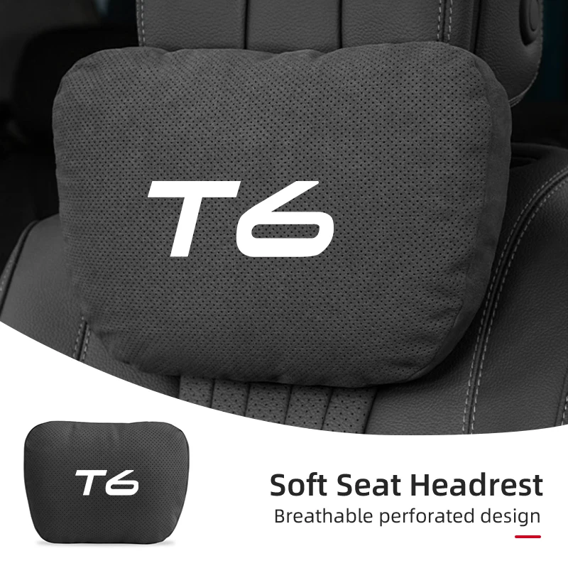 

Suede Leather Car Neck Pillow Auto Seat Headrest Cushion For Volvo T6 AWD C30 C70 S60 S80 S90 V40 V50 V60 V70 V90 XC40 XC60 XC70