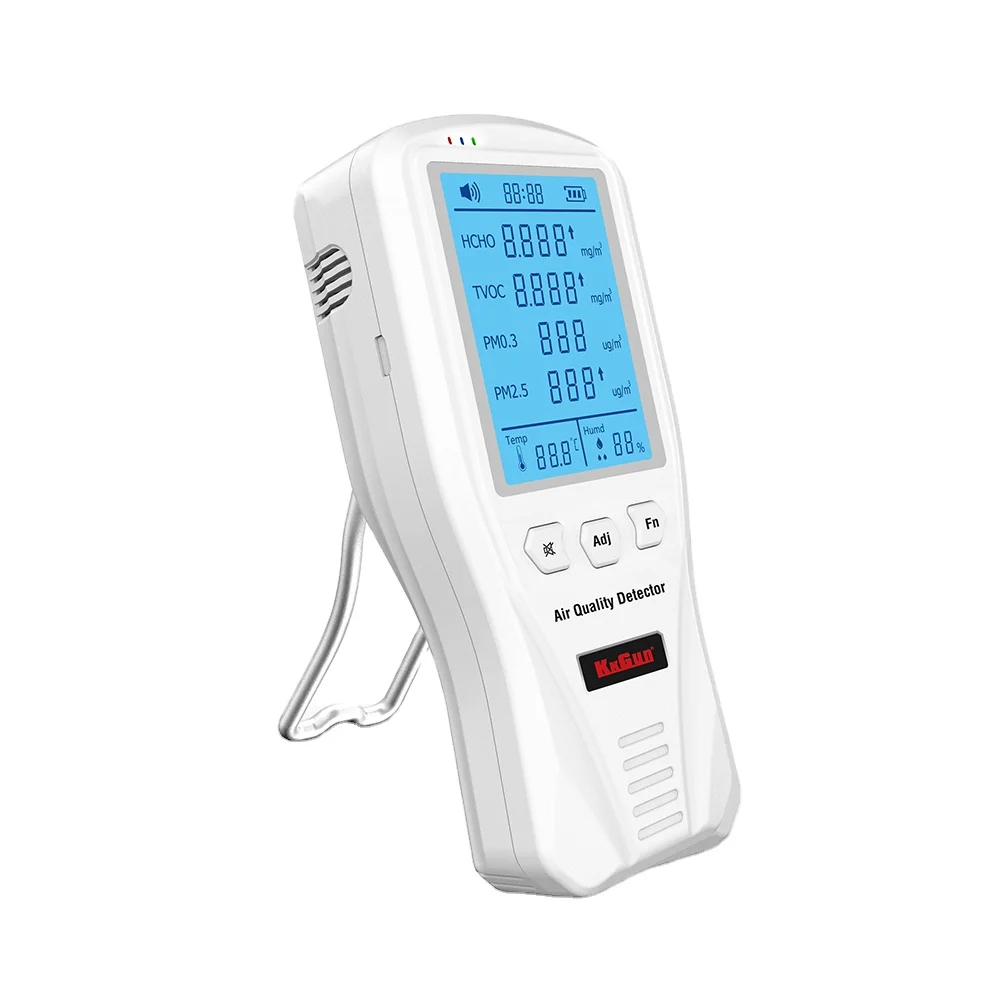 Air Quality Detector Monitor Harmful Substances Detector PM 2.5 PM 0.3 HCHO TVOC Temperature Humidity