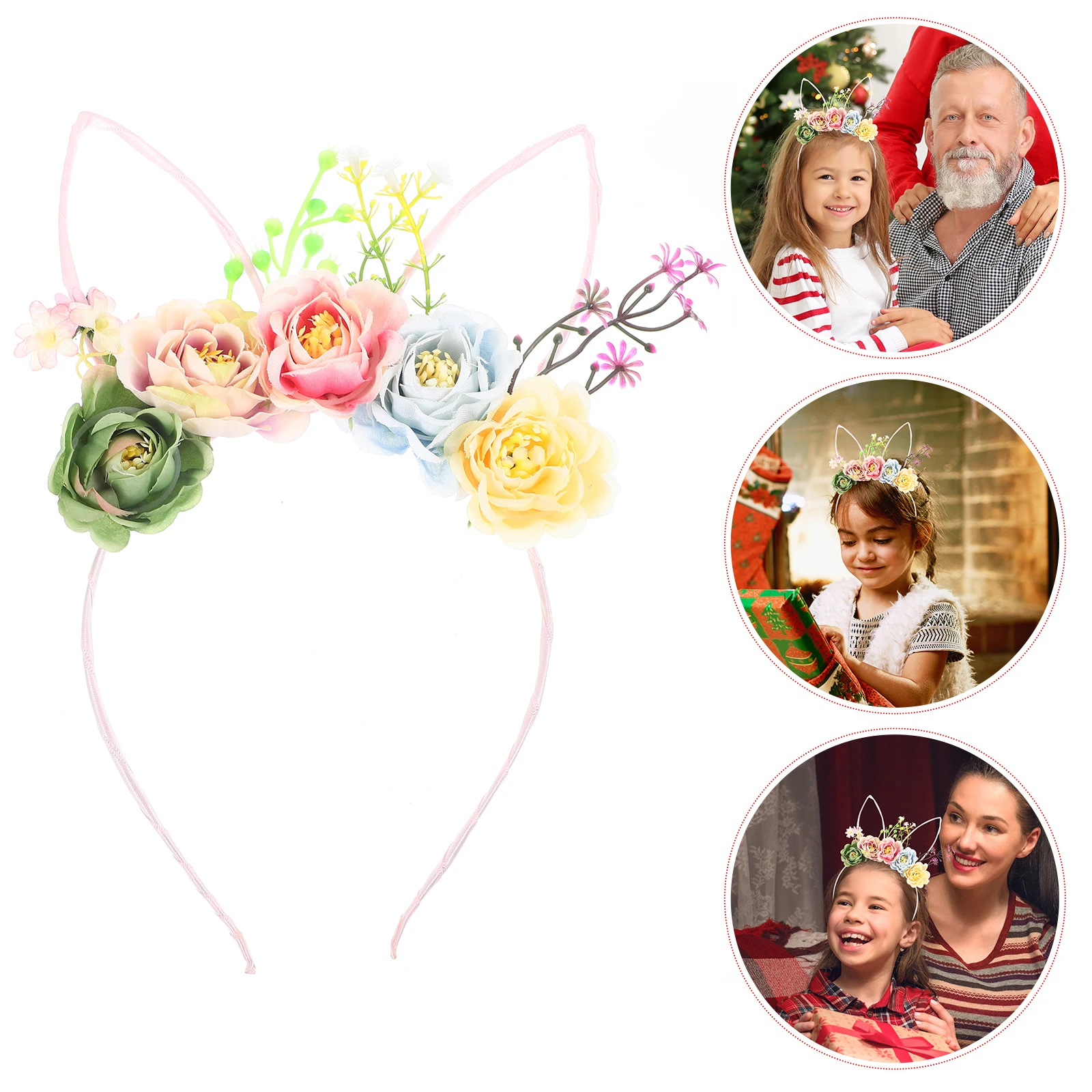 

Bunny Ears Headb Cat Ears Floral Animal Flower Non Woven Fabric Girls Women Hair Accessories Birthday Party Cosplay Performance