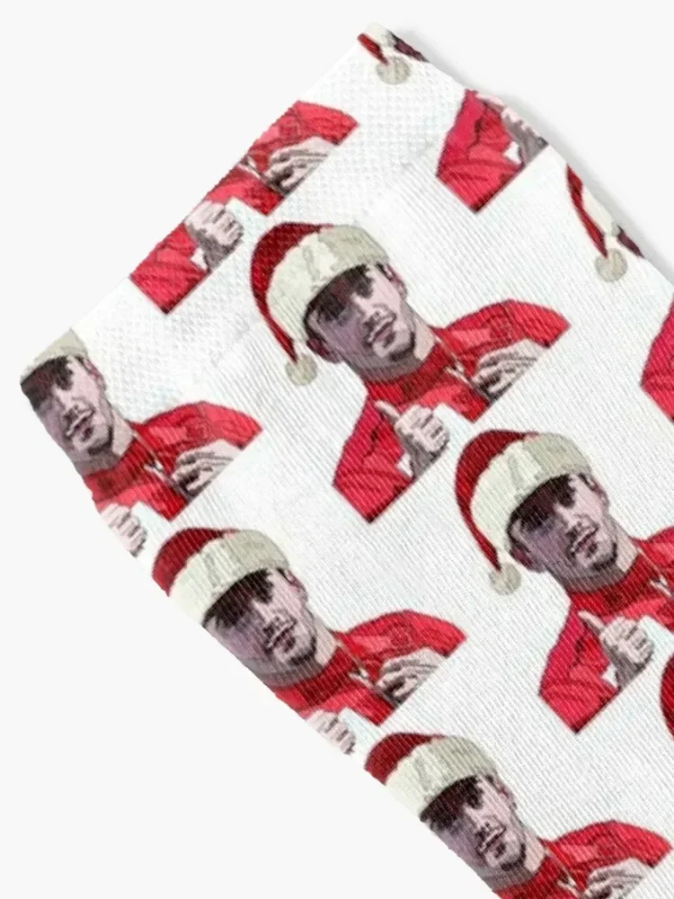 Charles Leclerc Santa hat Socks fashionable men cotton high quality Women Socks Men's