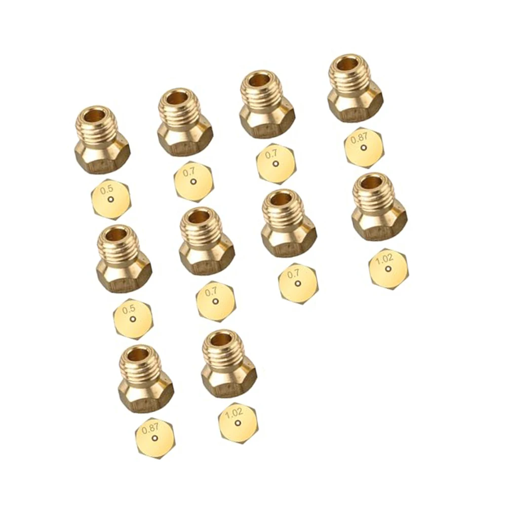 Conversion Nozzle Set Barbecue Brass Burner Jets Burner Jet Set Precision Drilled Holes Residential And Commercial Use