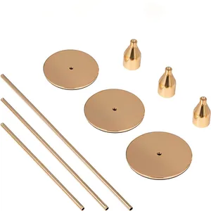 Chinese style metal candle holders, simple Golden Candlestick, wedding decoration, bar party, living room, home decor, 3pcs, set 12 MAIN SALES CUNCHER - №10