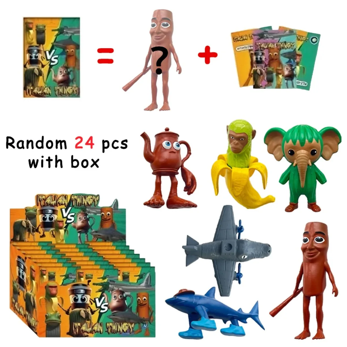 صندوق أعمى اللعب الإيطالية Brainrot Tung Sahur عمل الشكل مكتب الديكور الكرتون مضحك نموذج الديكور الاطفال الحقيبة العمياء الهدايا #4