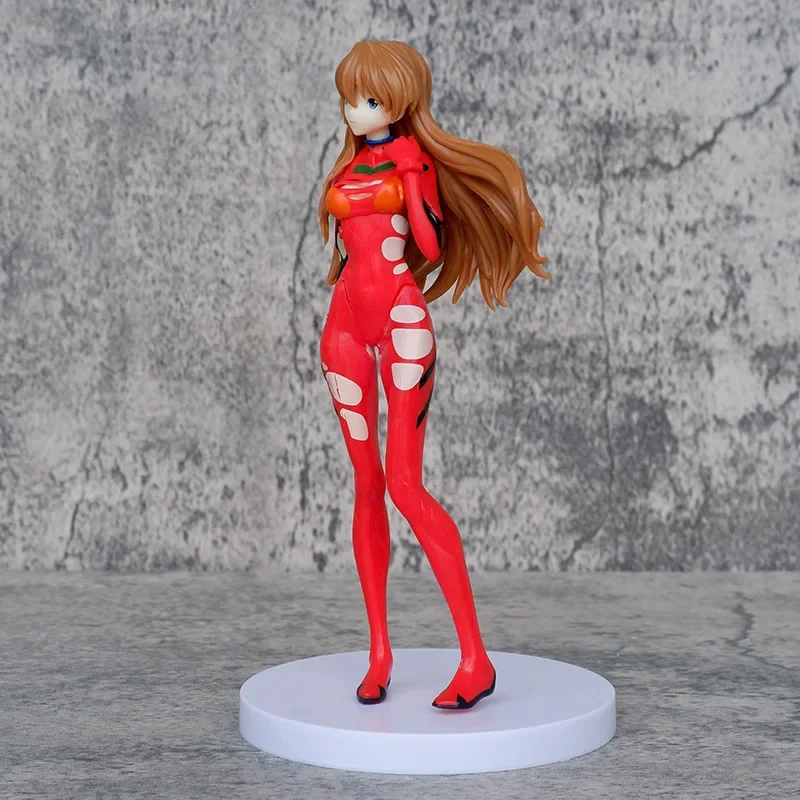 18CM Anime NEON GENESIS EVANGELION EVA Asuka Langley Soryu Kawaii Figure PVC Model Toys Doll Collect Ornaments Gifts