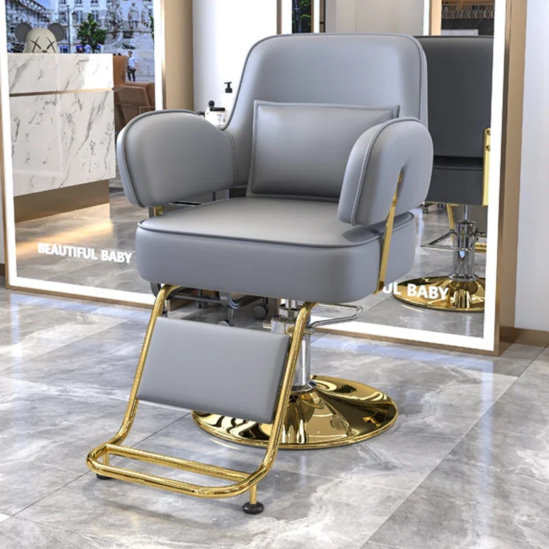 Lounge Cutting Barber Chairs Facial Desk Stylist Aesthetic Barber Chairs Wheel Makeup Taburete Con Ruedas Salon Furniture WJ25XP