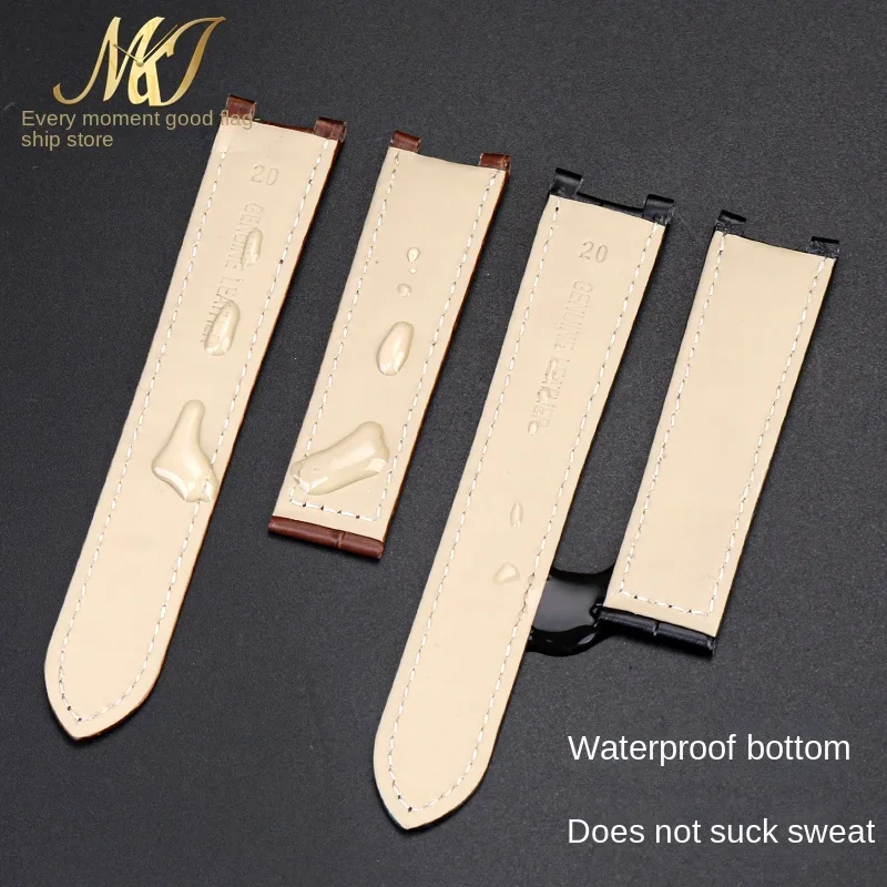 21x15mm 20x12mm 18x10mm For Cartier PASHA Folding Buckle watch strap Genuine leather men women watchband Wristband accessories