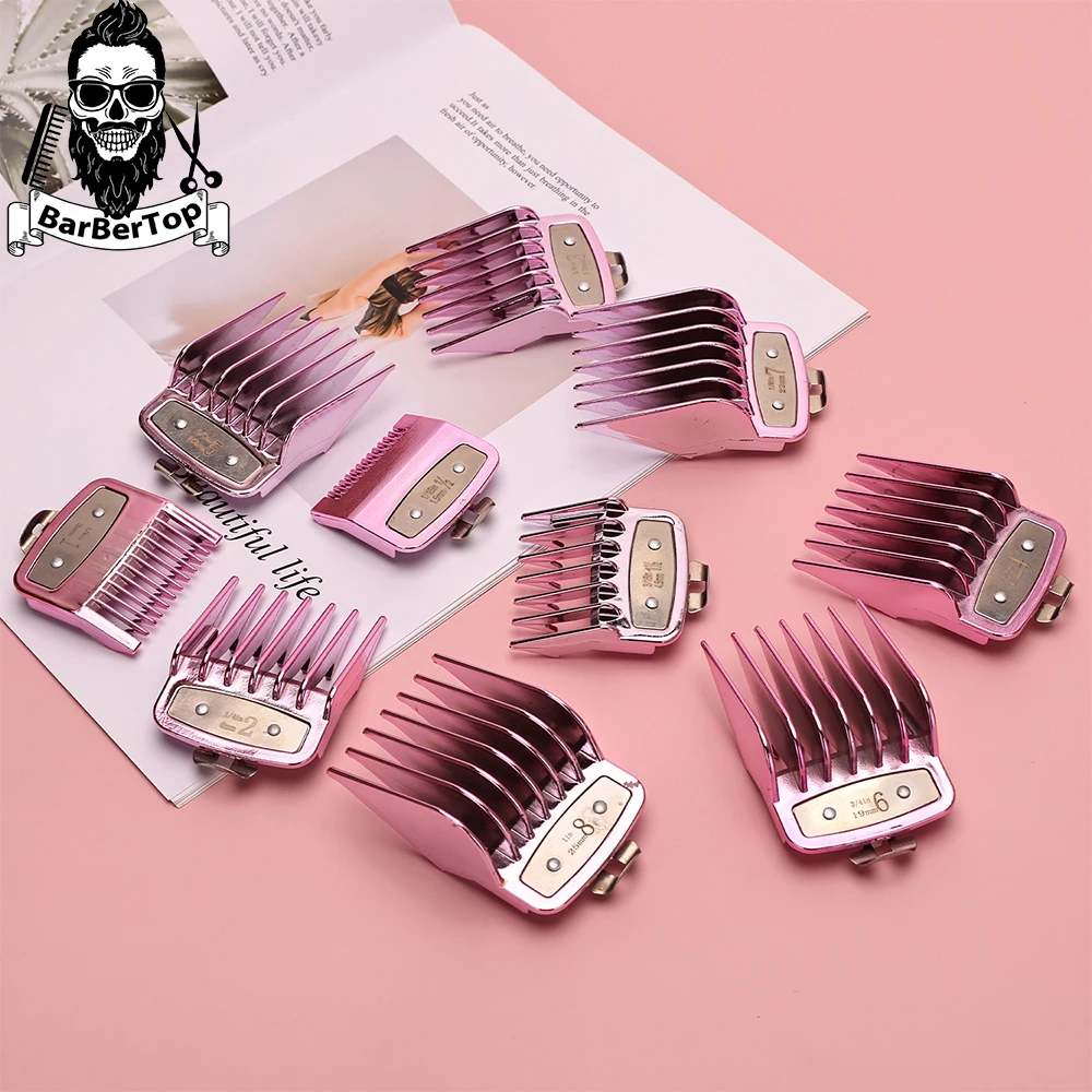 Salon Men Hairdressing Electroplating Haircut Limit Comb Professional Trimmers Positioning Combs Barbershop Styling Tools