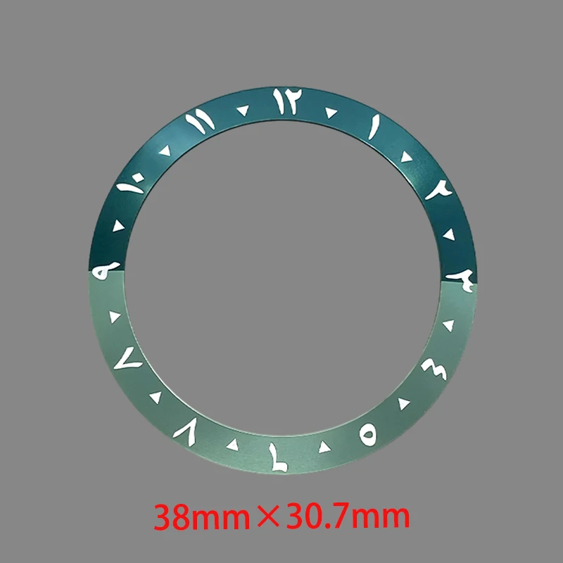 Mod 38 مللي متر مشطوف الألومنيوم الحافة إدراج خواتم ل SUB SRPD GMT SKX007 SKX009 ساعة حافظة NH35 NH36 حركة ساعات رجالي تجديد جزء