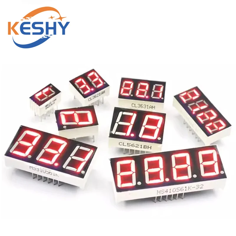 5pcs Digital Tube Common Anode Cathode Red 1Bit 2Bit 3Bit 4Bit Digital Tube 0.28 0.36 0.4 0.56 Inch LED Display 7 Segment