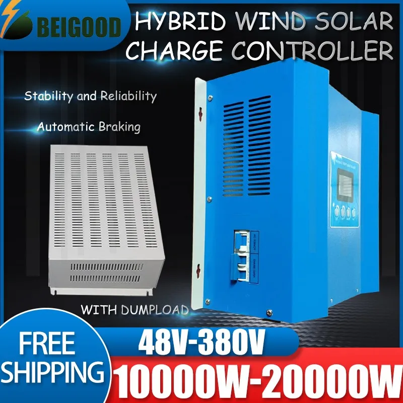 PWM Wind Solar Hybrid System 15kw 20kw 48V-380V Powerful Wind Solar Hybrid Controller Boost Charge With Dump Load For Home