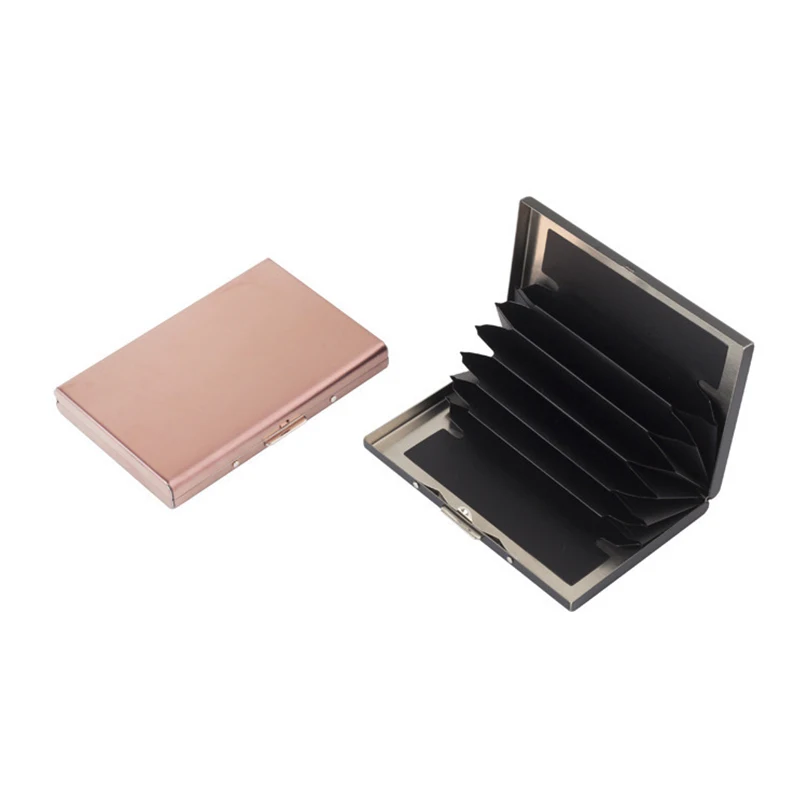 Aluminum Credit Card Holder Fashion Purse Push Case with Cover for Cards ID Smart Fashion Mini ID Card Case for Business