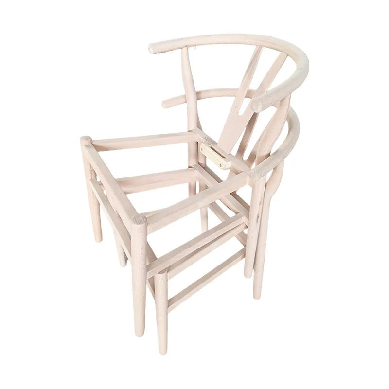 

Nordic solid wood dining chair casual simple cafe solid wood beech Y chair white billet