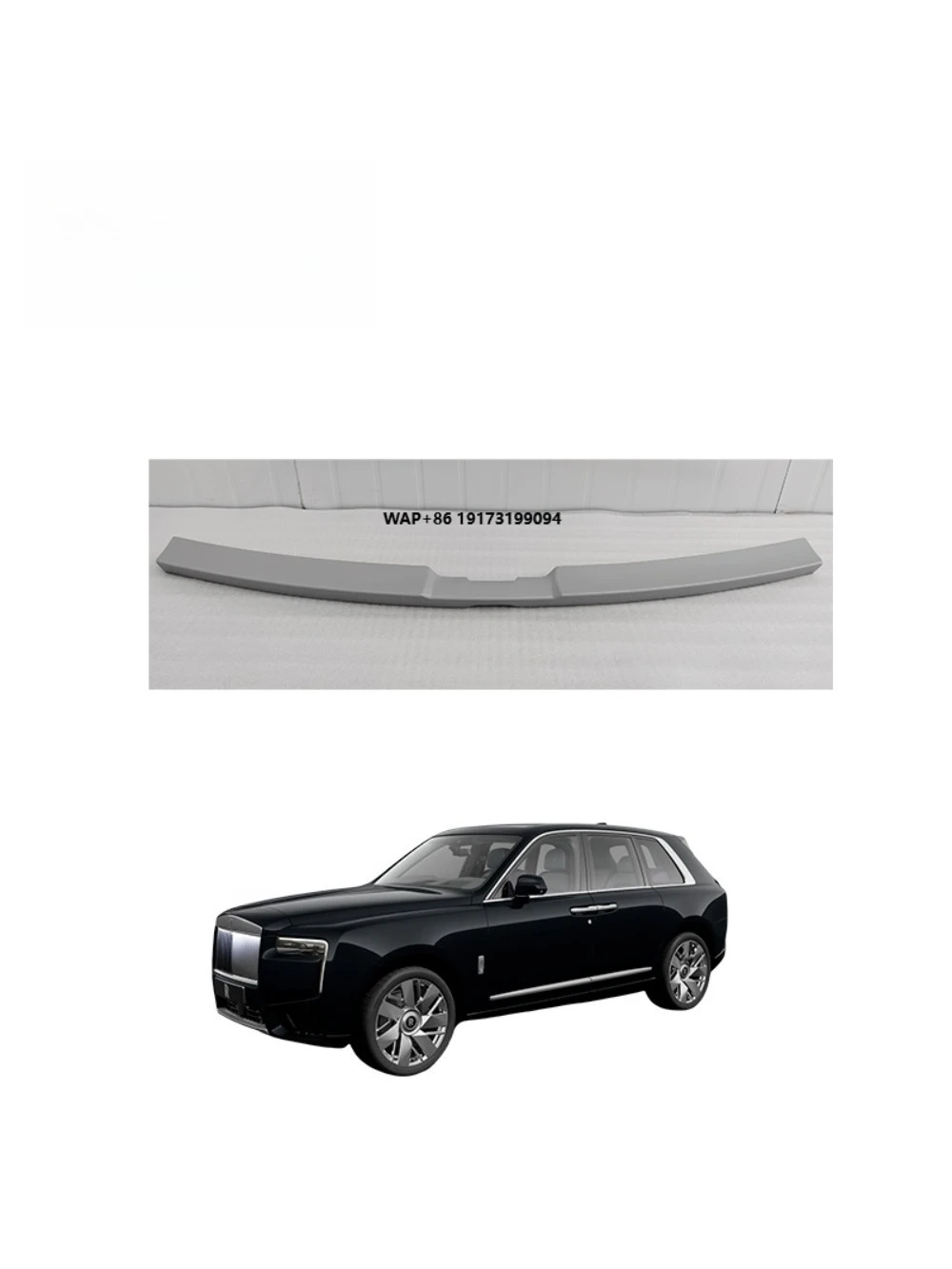 

For Rolls-Royce Cullinan 2019-2024 Full Dry Carbon Fiber Single Deck Urban Body Kits Rear Spoiler Wing