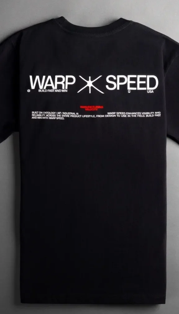 IN HAND Palantir Warp Speed T Shirt Size Large Men’s Brand New L