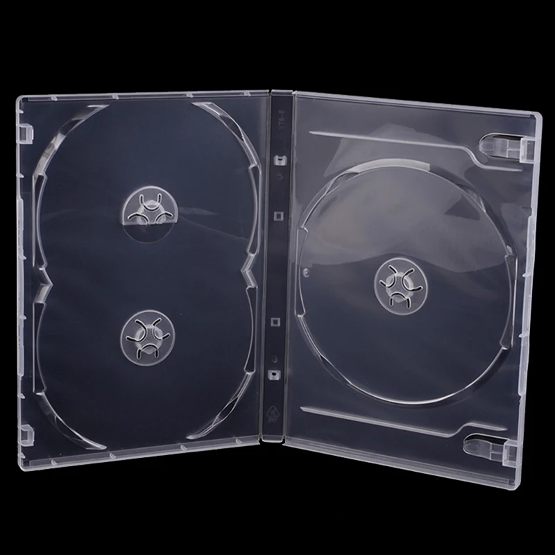 Image of Quadratische CD-Box mit Transparentem Boden Leere CD-Hülle aus Milchigem PP-Kunststoff CD-Hülle für 3 Discs