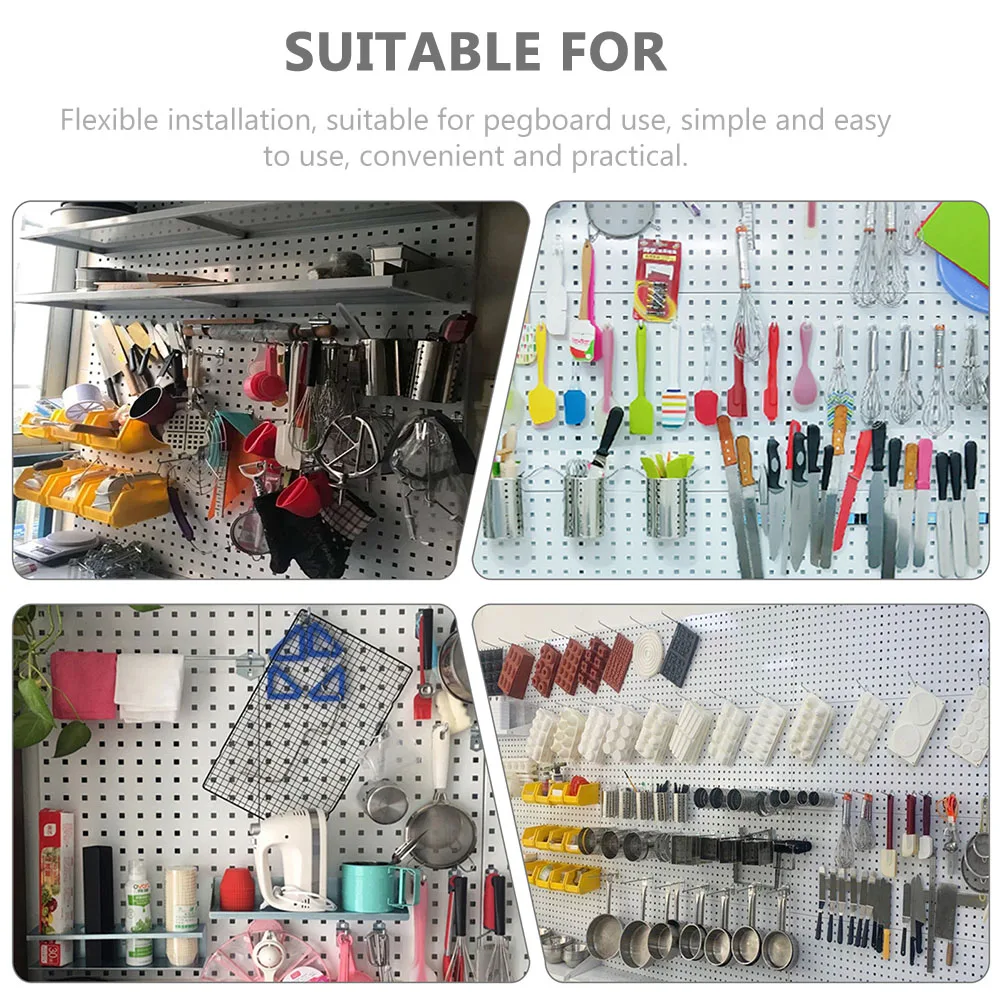 

12 pcs 12 Single Slope Hooks Metal Heavy Duty Tools Storage Wall Mount Hardware Accessories Pegboard Household Storage